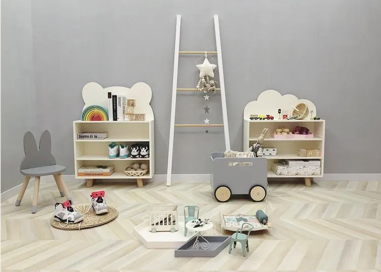 FIJN Cloud/Bear Low 3 Tier Shelf