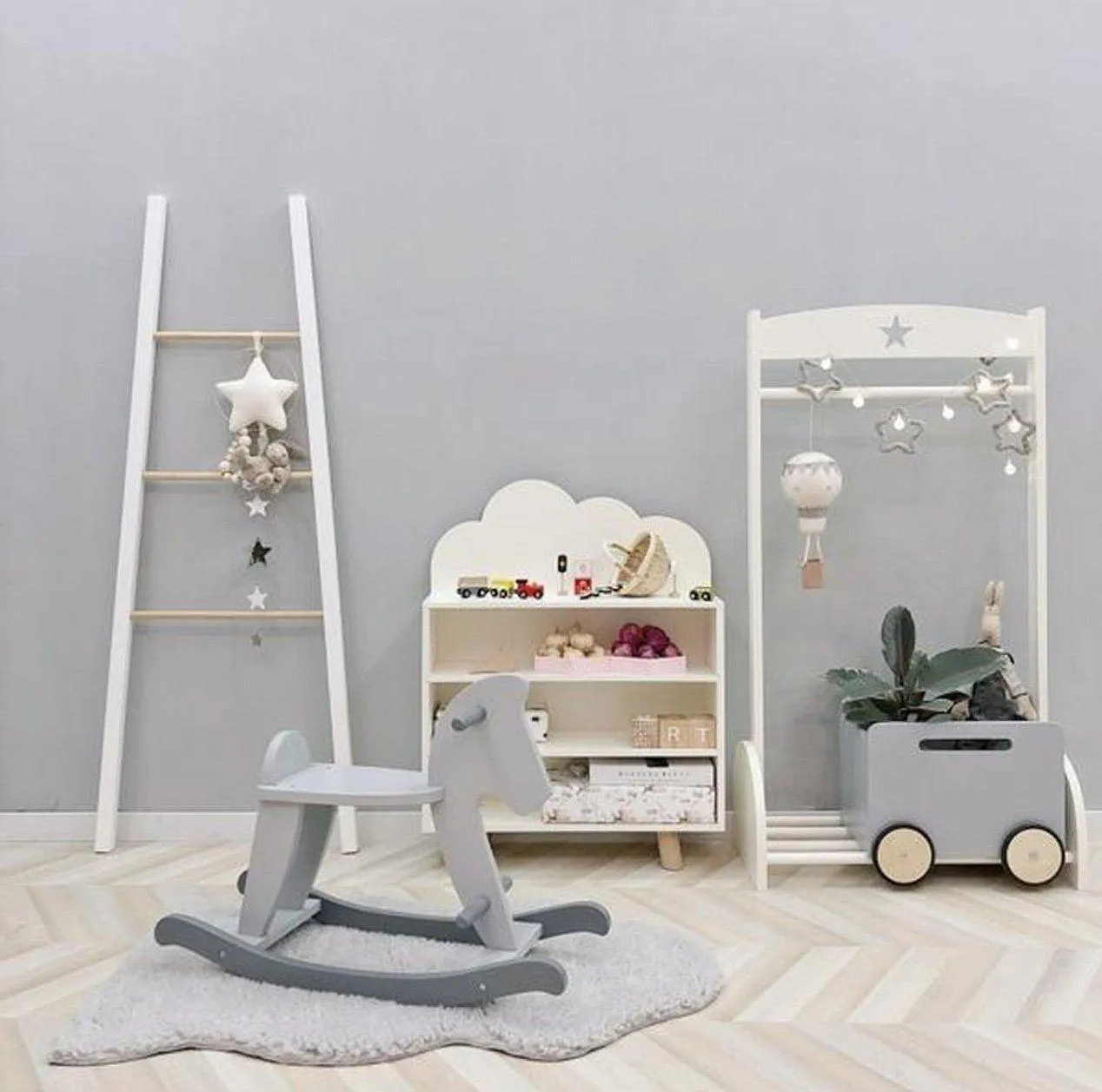 FIJN Cloud/Bear Low 3 Tier Shelf