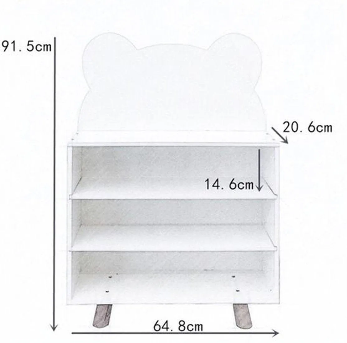 FIJN Cloud/Bear Low 3 Tier Shelf