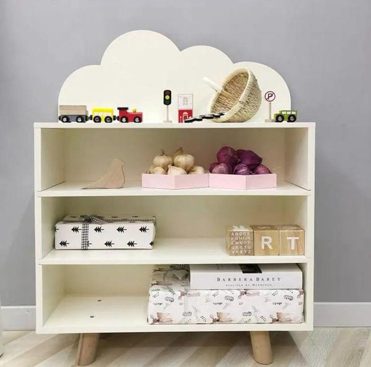FIJN Cloud/Bear Low 3 Tier Shelf