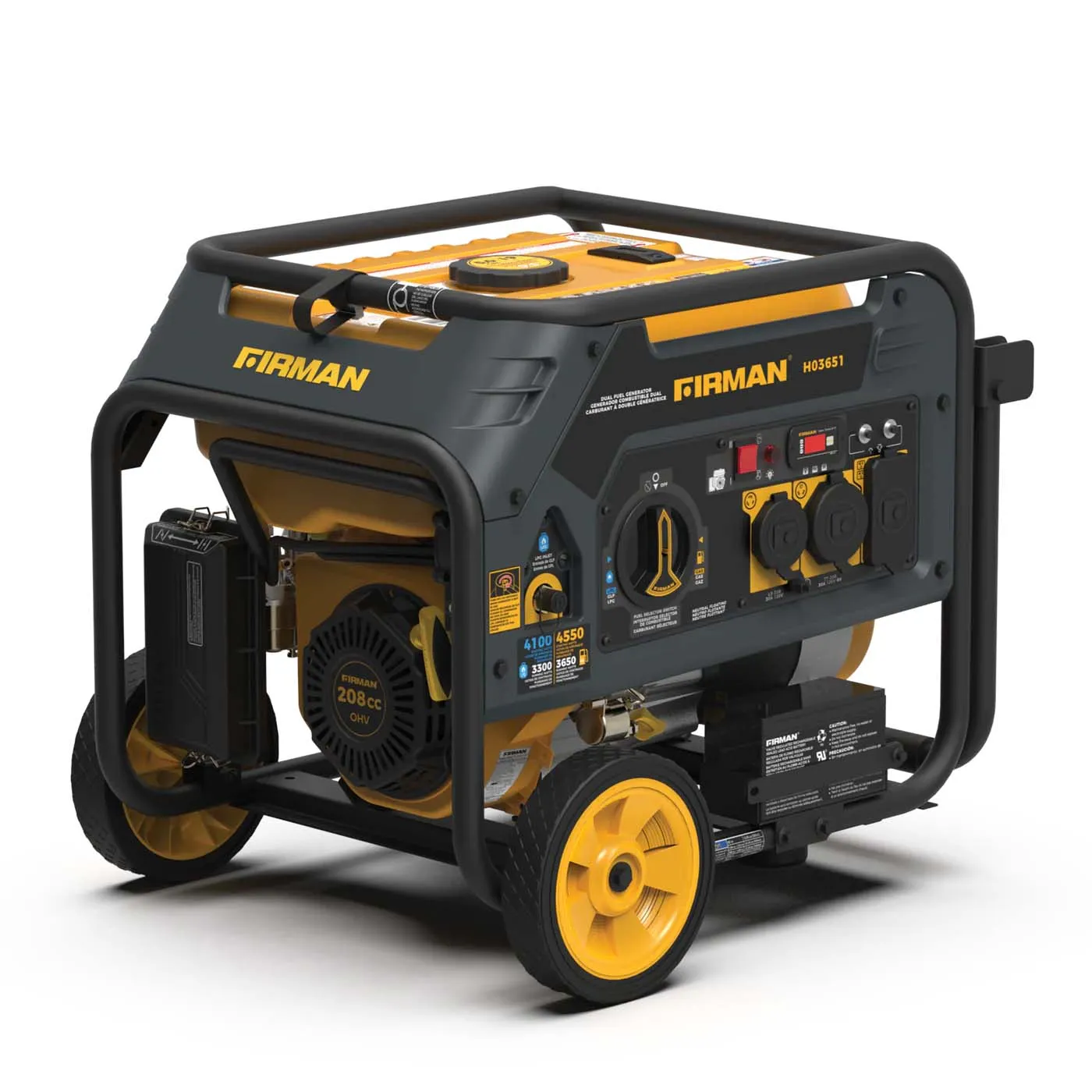 Firman H03651 Dual Fuel 4550W Portable Generator | Electric Start 120V