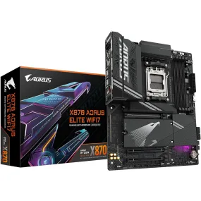 Gigabyte X870 Aorus Elite WiFi7 AMD Gaming Motherboard ATX, AM5, DDR5, USB 4.0, PCIe 5.0