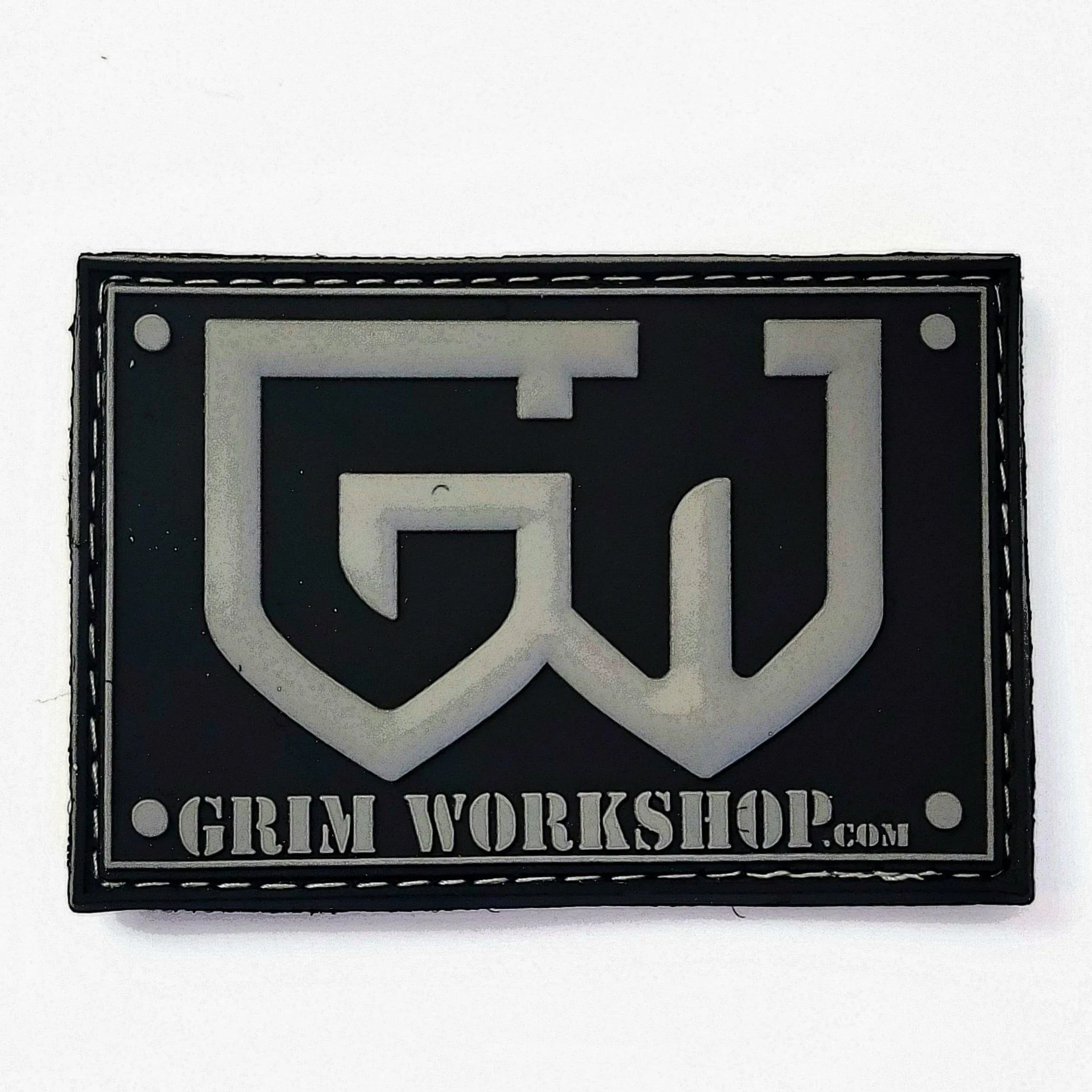 Grim Grey Morale Patch with Hidden Pocket