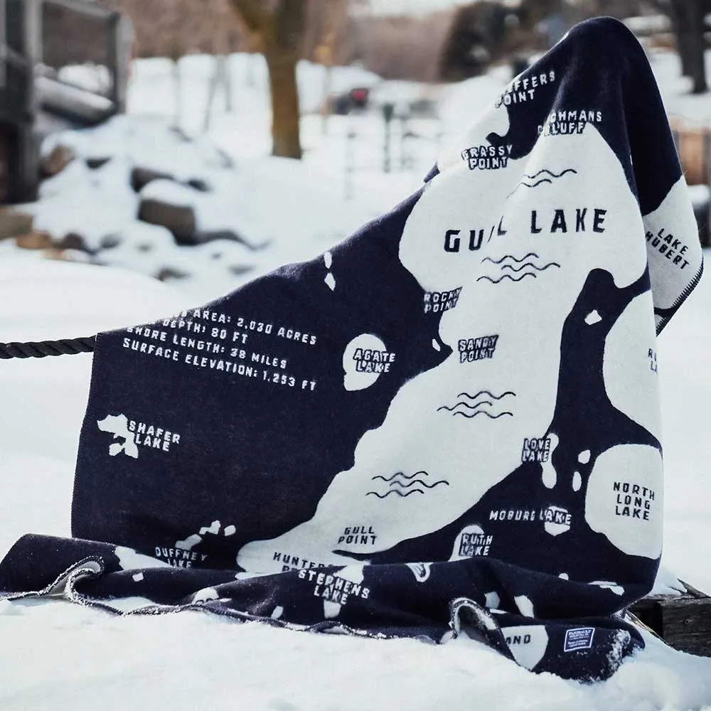 Gull Lake Wool Throw Blanket