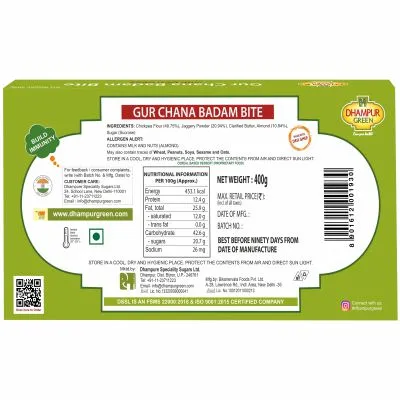 Gur Chana Badam Bite 400gm