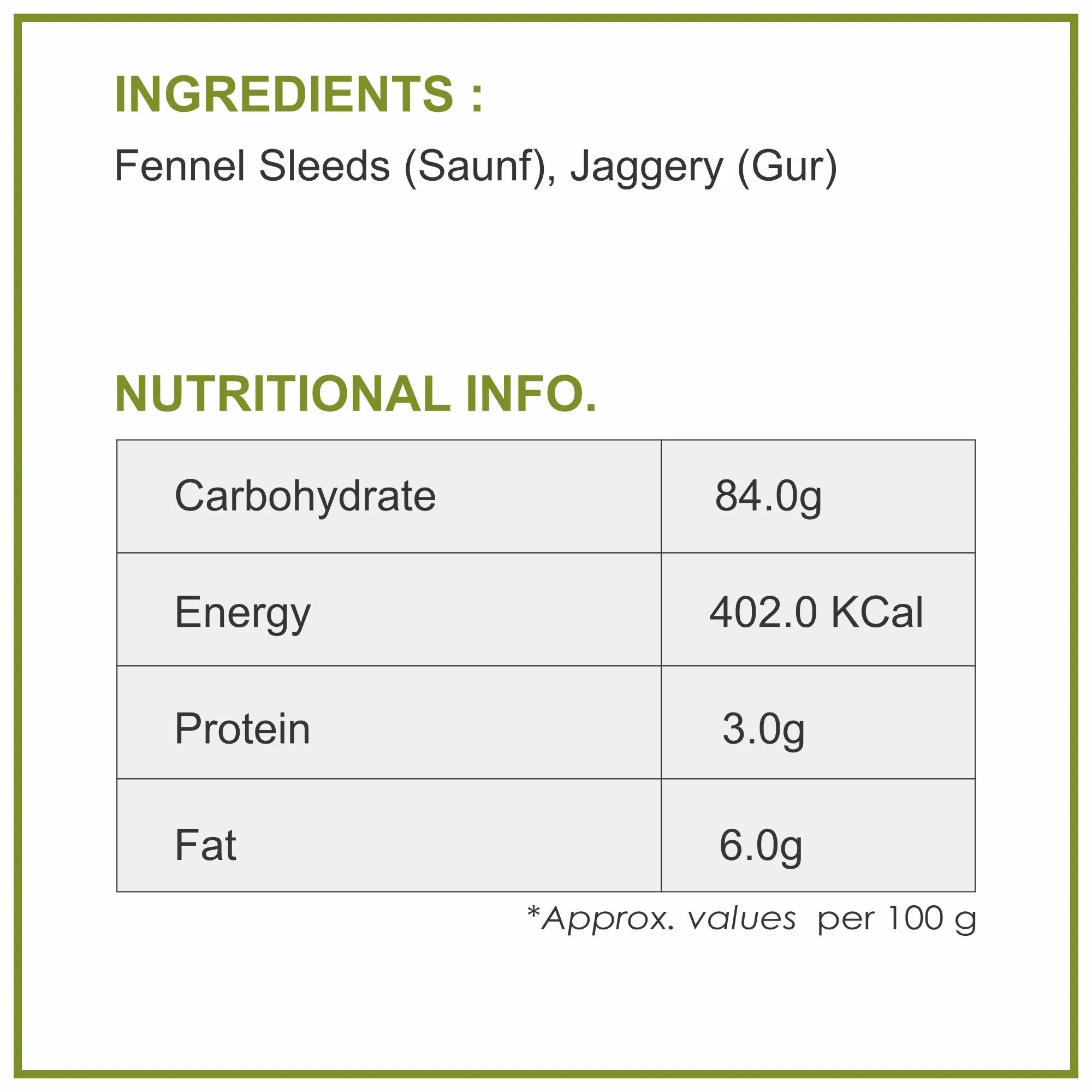 Gur Saunf 250gm