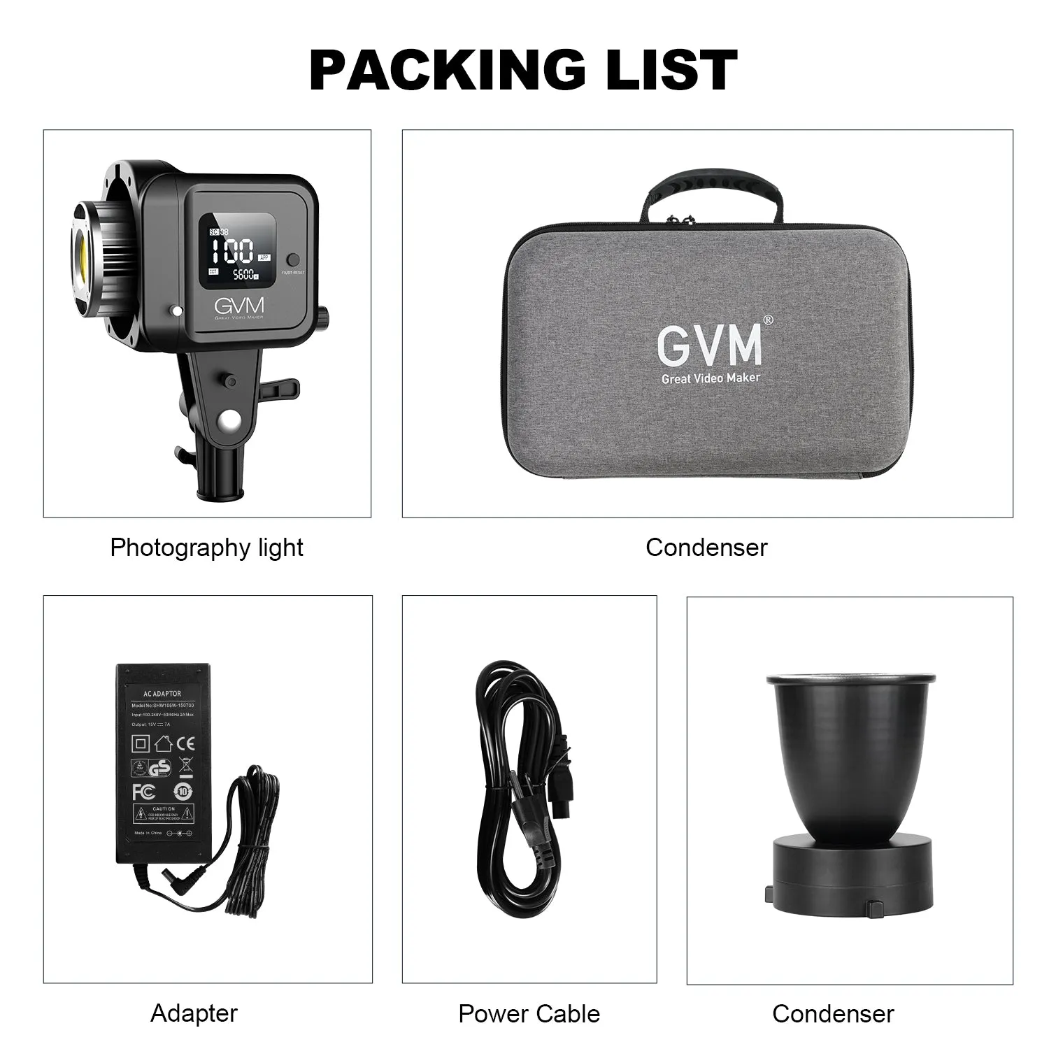 GVM SD80D 80w Bi-Color Outdoor Portable Spotlight(BOGO)