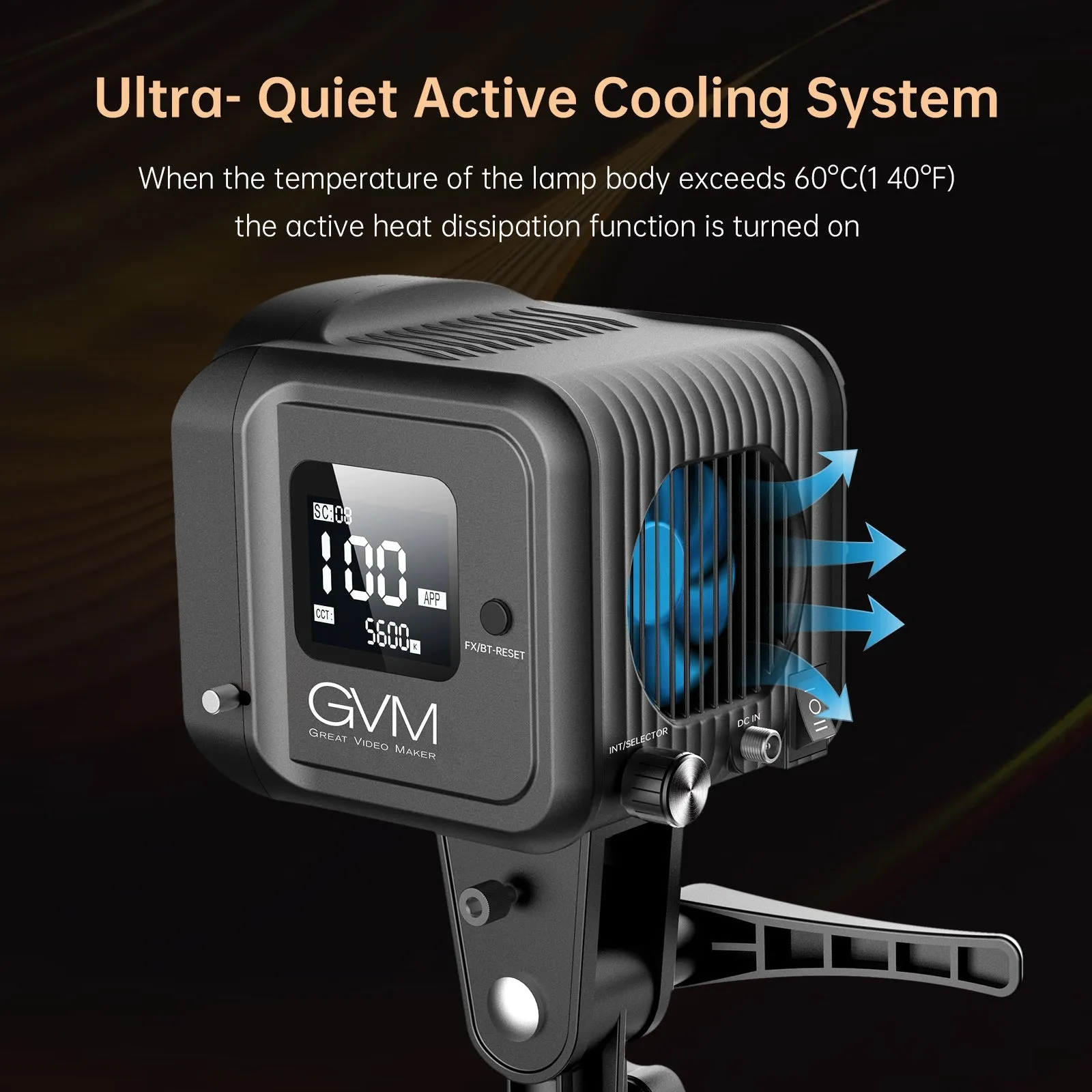 GVM SD80D 80w  Bi-Color Spotlight  Daylight with Softbox