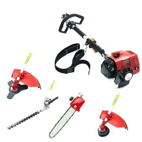 High-Powered 62CC Brush Weed Cutter Saw Hedge Trimmer 4 in 1