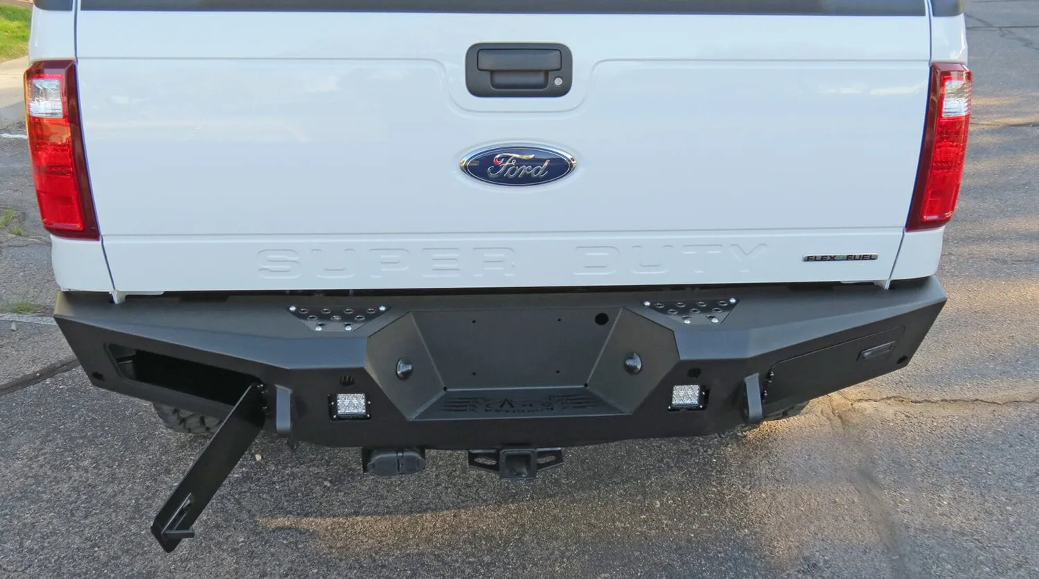 HoneyBadger Rear Bumper with lockable storage space - 1999-2016 Ford F-250/350 (Does not fit Platinum Edition F-250/350s)