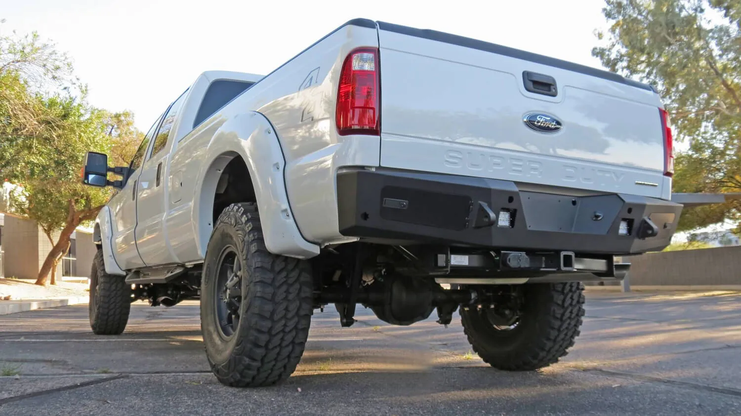 HoneyBadger Rear Bumper with lockable storage space - 1999-2016 Ford F-250/350 (Does not fit Platinum Edition F-250/350s)