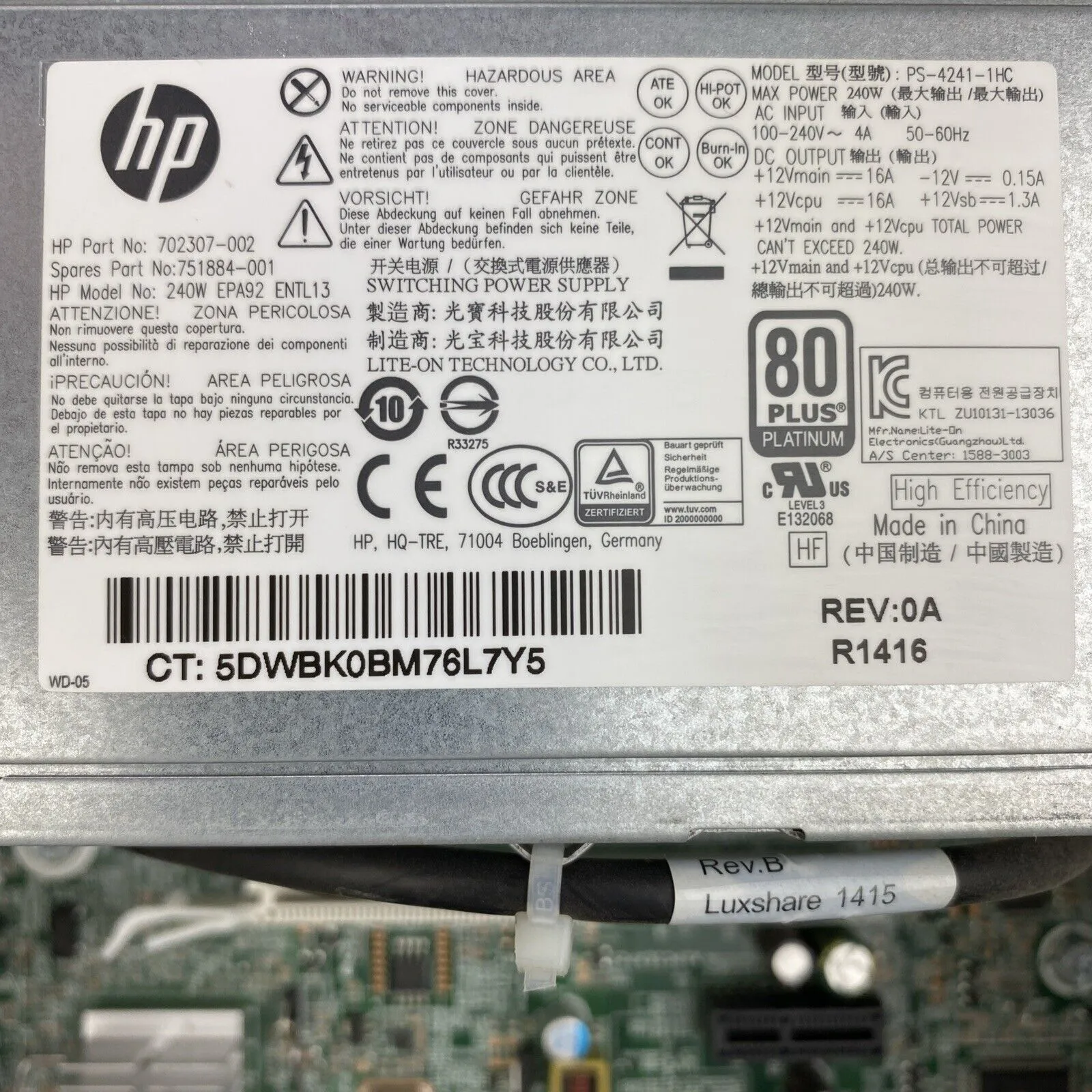 HP EliteDesk 800 G1 SFF Intel Core i5-4570 3.20GHz 4GB RAM DVDRW No HDD OS
