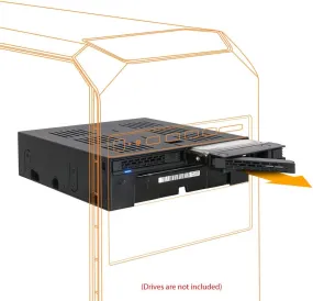 ICY DOCK 2 Bay 2.5 SAS SATA HDD SSD Mobile Rack 3.5 Slot for External 5.25 Bay