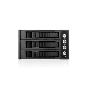 iStar BPU-230SATA-BLACK  2x 5.25" to 3x 3.5" 2.5" SAS SATA 6 Gbps HDD SSD Hot-swap Rack