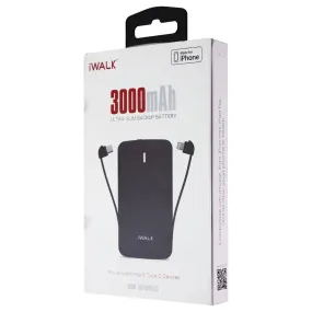 iWalk 3000mAh Ultra-Slim Backup Battery made for iPhone - Black