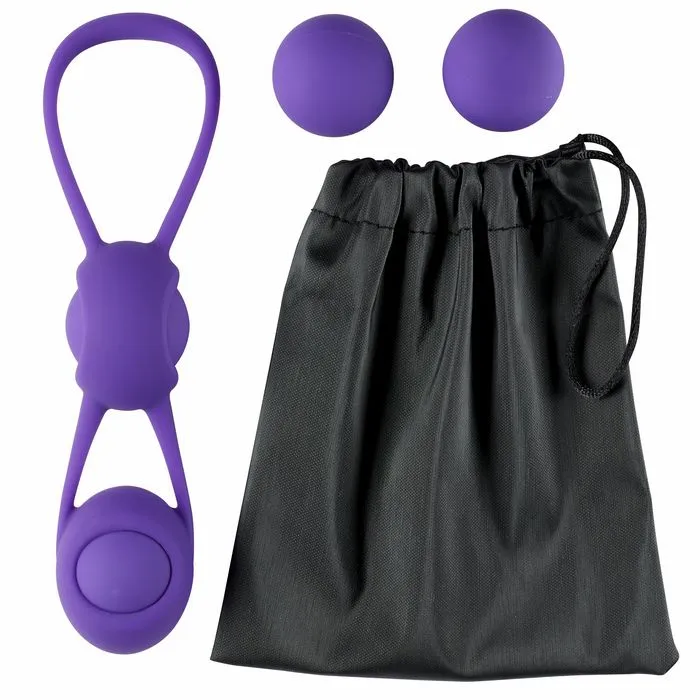 Kegel Training W/4 Weighted Balls & Pouch Premium Silicone