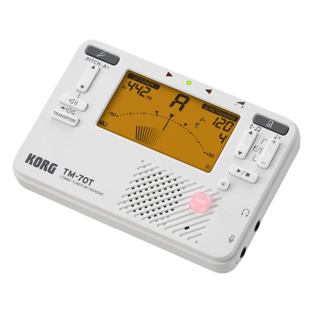 KORG TM-70 Digital Tuner and Metronome White