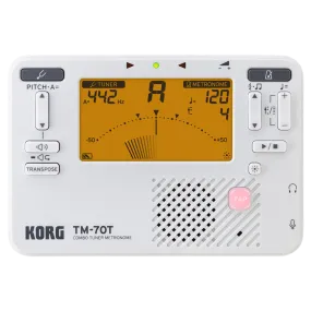 KORG TM-70 Digital Tuner and Metronome White