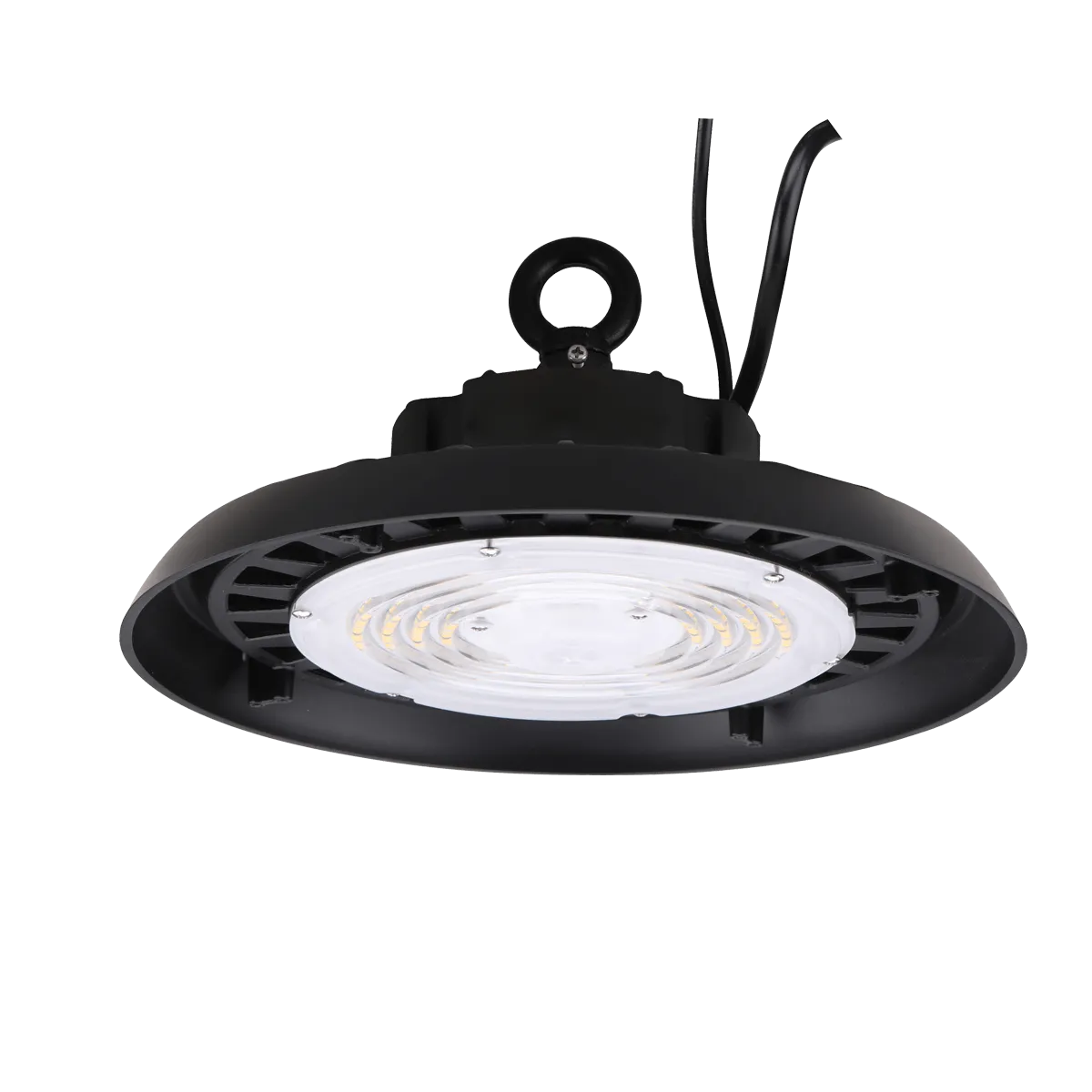 LED Round High Bay, 200W, 5000K, 120-277V, 0-10V Dimming, Black