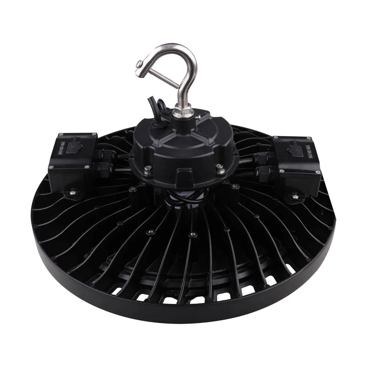 LED UFO High Bay CCT Select 3K/4K/5K , Watt Select 80W/100W/120W Black Finish