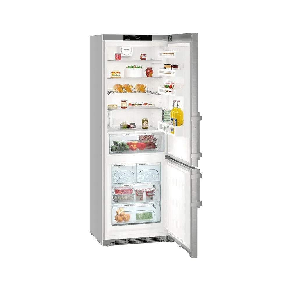 Liebherr CNef5745 411 Litre Comfort Freestanding Fridge Freezer 60-40 with IceMaker and NoFrost- 70cm Wide- SmartSteel Stainless Steel
