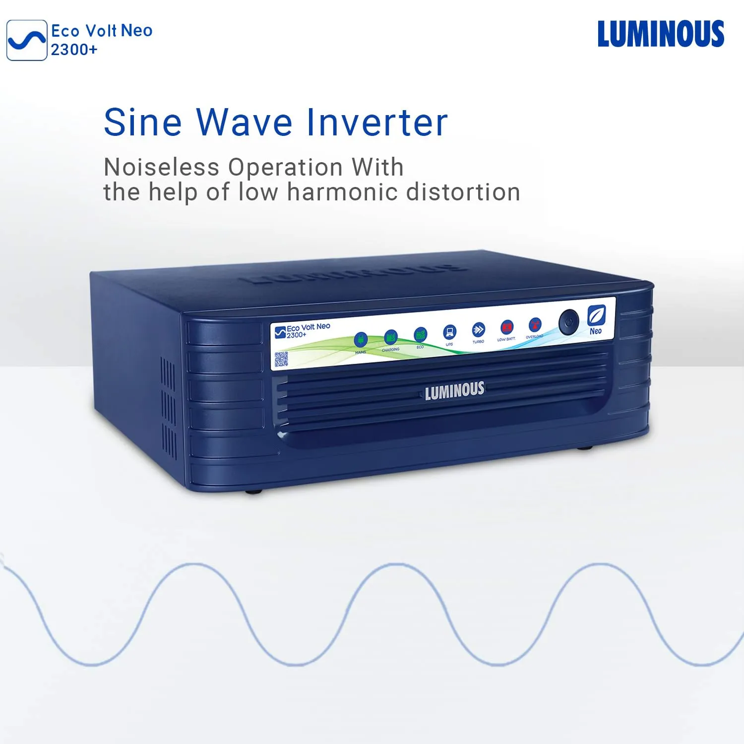 Luminous Inverter Eco Volt Neo 2300  Sine Wave 2000VA/ 24V Inverter for Home, Office & Shops