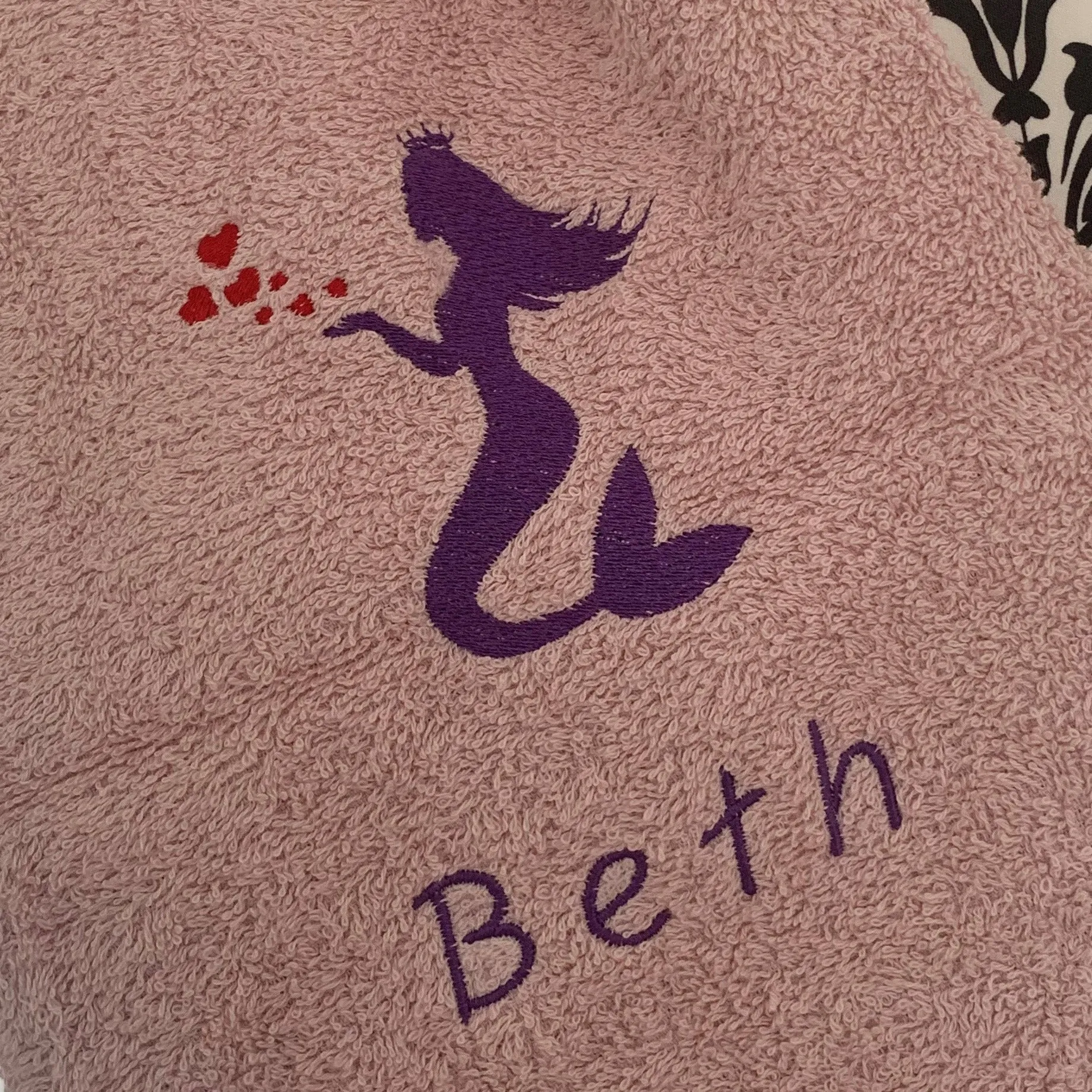 Mermaid Hearts -  Canvas Trug - Toy Storage Tub - Personalised