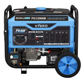 Pulsar Products PG12000B 12000W/9500W Dual Fuel Electric Start Portable Generator New