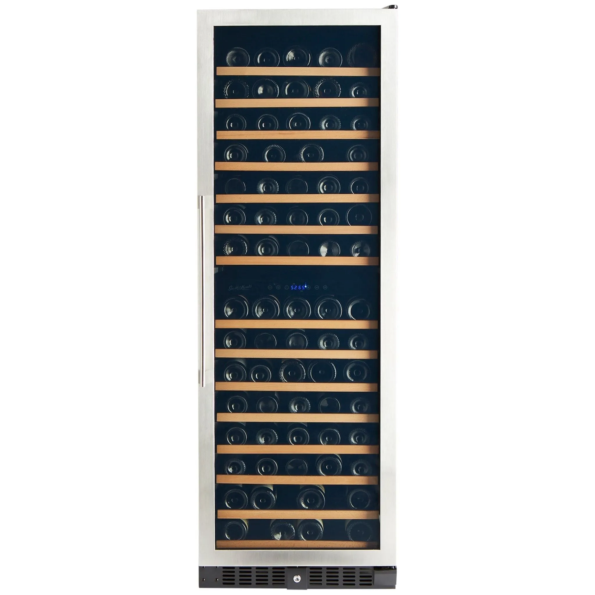 Smith & Hanks 166 Bottle Stainless Steel Dual Zone Wine Refrigerator