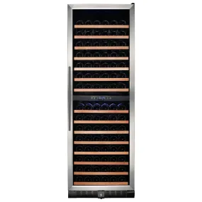 Smith & Hanks 24" 166 Bottle Stainless Steel Built-In/Freestanding Dual Zone Wine Refrigerator