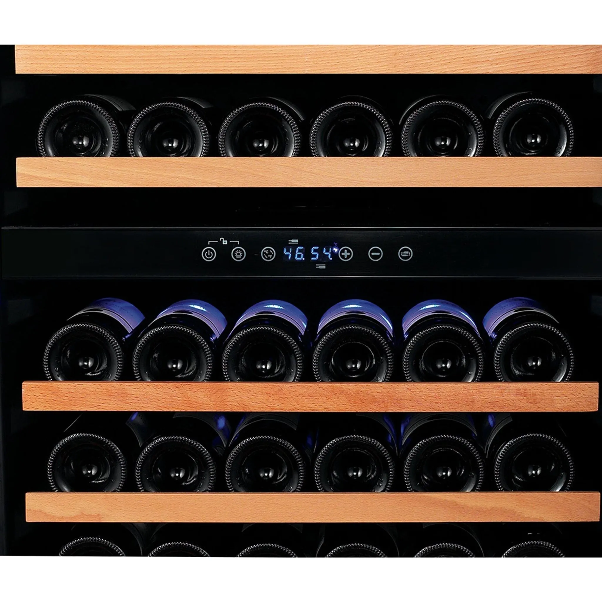 Smith & Hanks 24" 166 Bottle Stainless Steel Built-In/Freestanding Dual Zone Wine Refrigerator