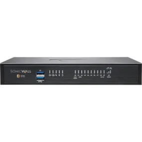 SonicWall TZ570 Network Security/Firewall Appliance - 8 Port - 10/100/1000Base-T - 5 Gigabit Ethernet - DES, AES (128-bit), AES (192-bit), AES (256-bit) - 8 x RJ-45 - 2 Total Expansion Slots - 2 Year Secure Upgrade Plus Essential Edition - Desktop, Rack-m