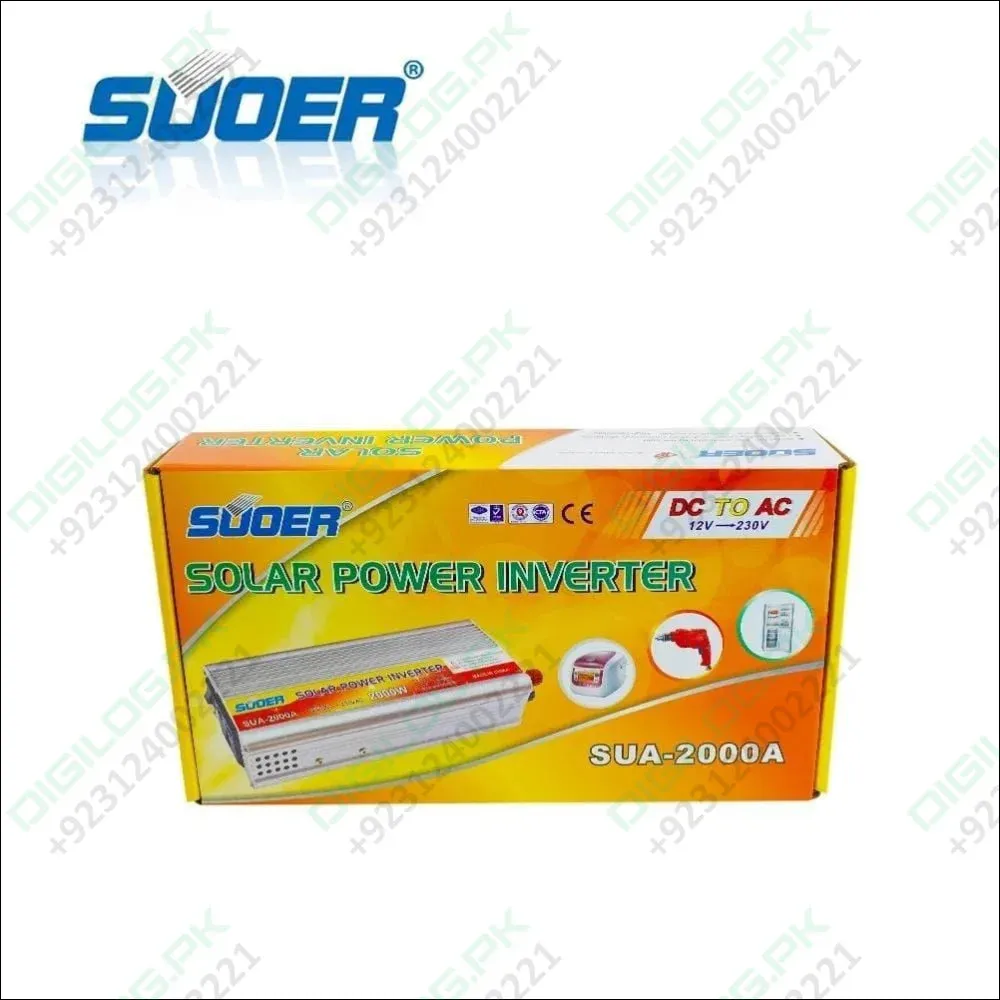 Sua-2000a Original Suoer 12v 2000w Inverter Modified Sine Wave Solar Power Usb 12v Dc To 220vac In Pakistan