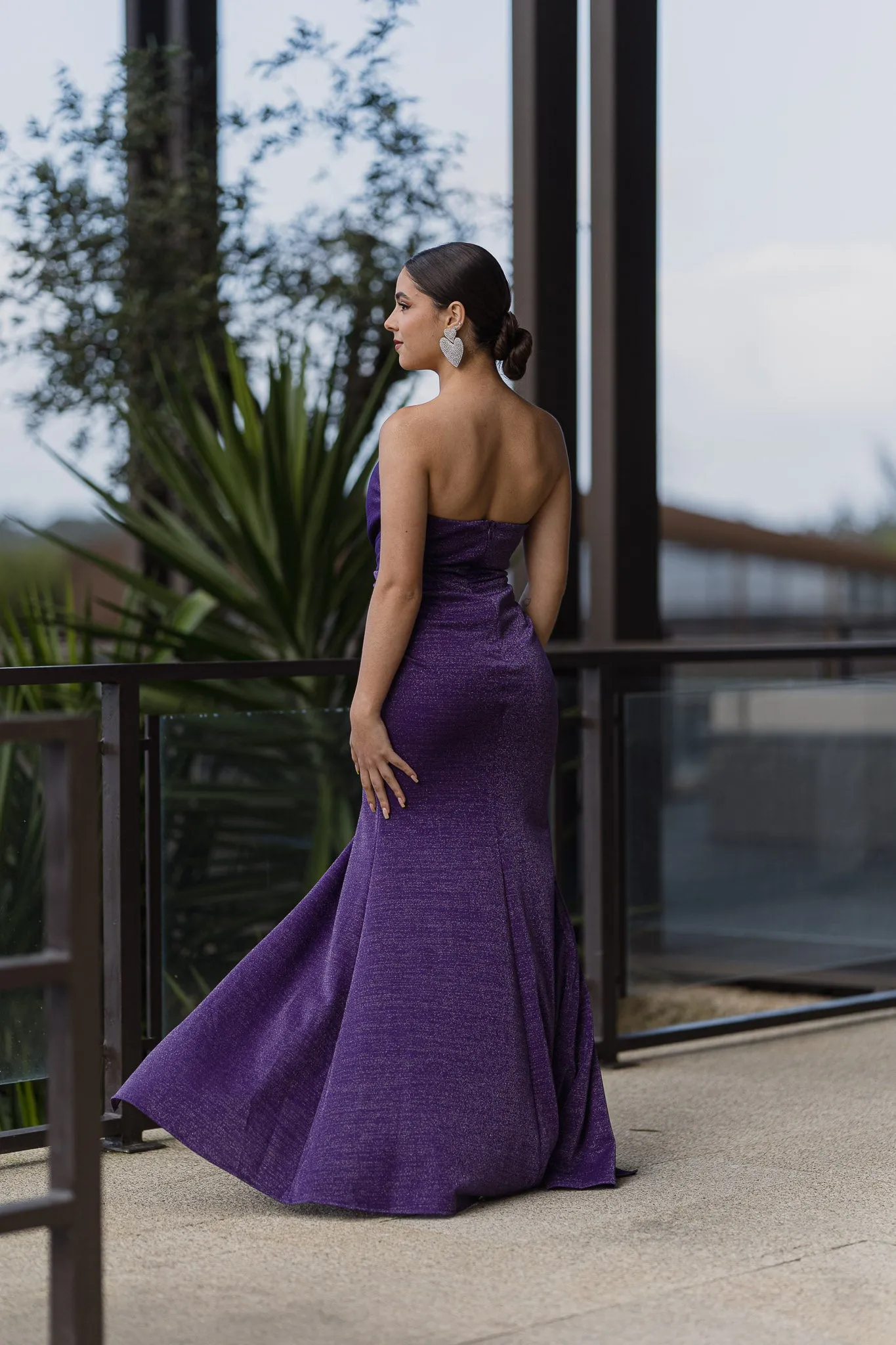 Vestido Glitter - roxo