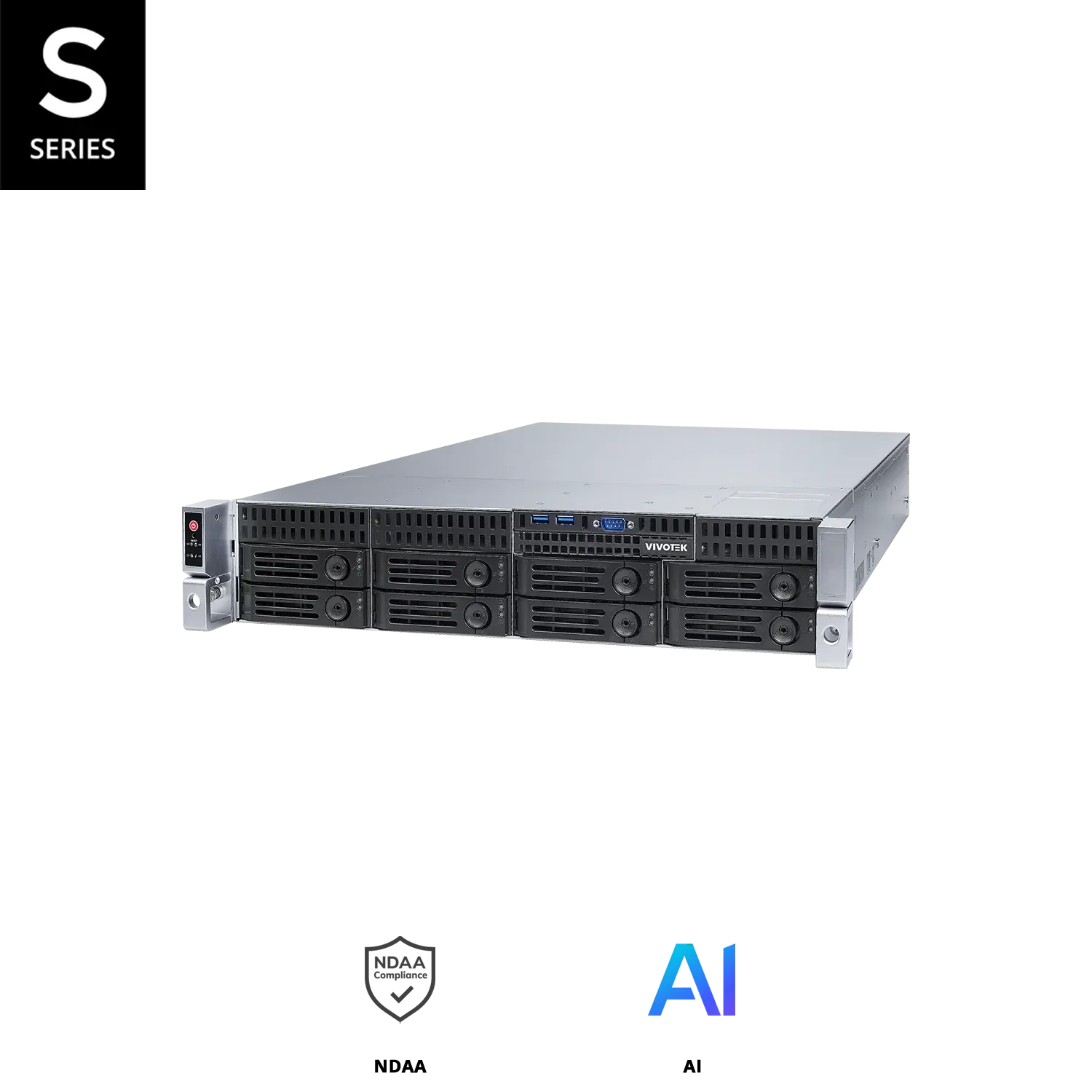 VIVOTEK 32 Channel NVR Without HDD NR9581-V3, 8 Bay Recording Server