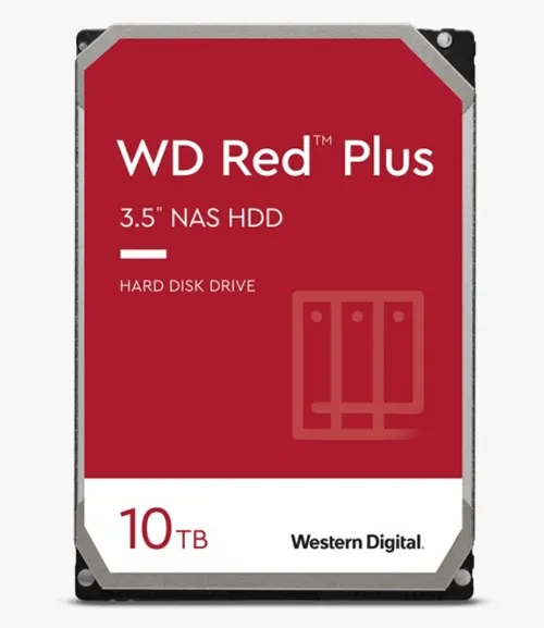 WD Red Plus 10TB HDD 3.5" NAS SATA 256MB/s 7200RPM