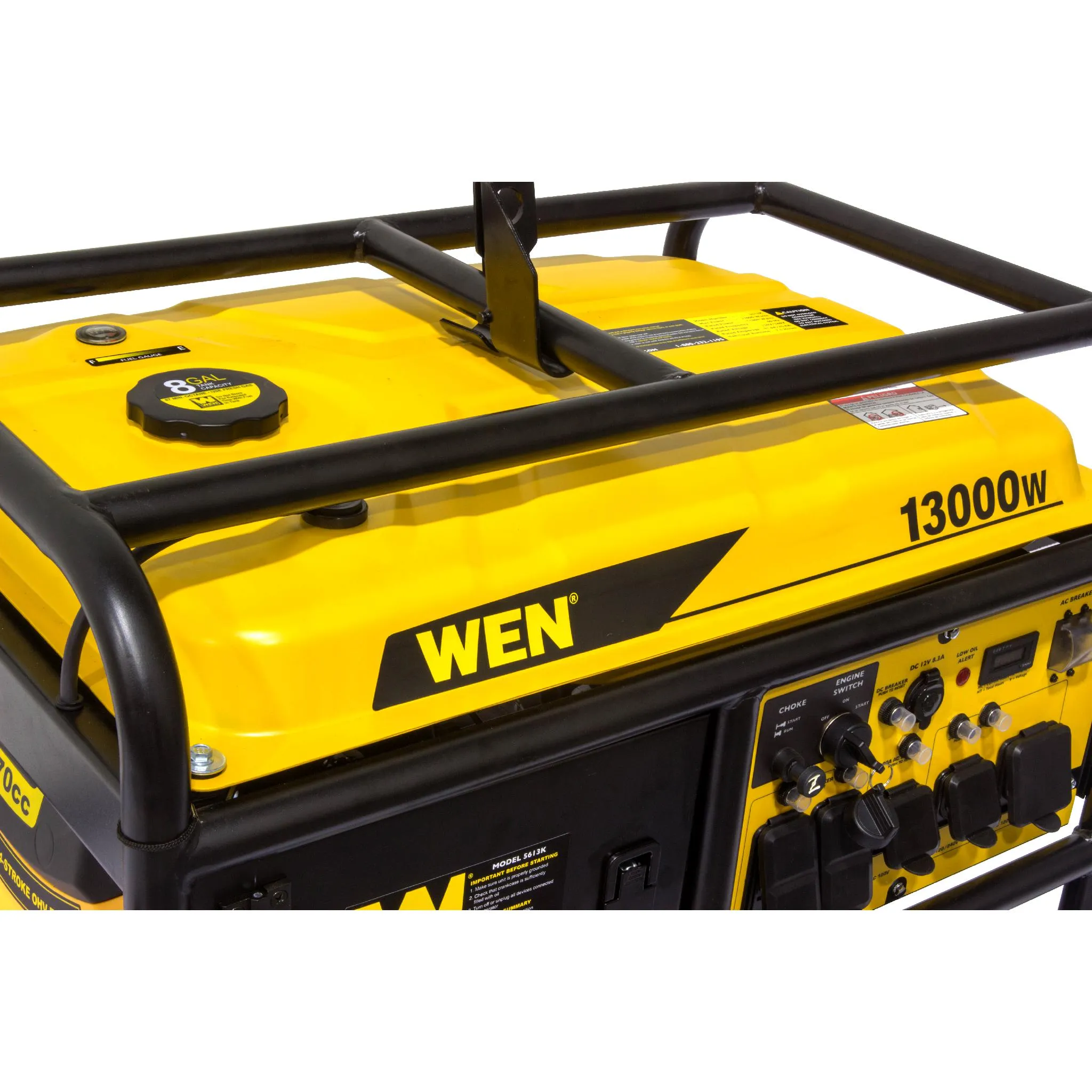 WEN 5613K 13000-Watt Portable Standby Generator with Wheel Kit and Electric Start