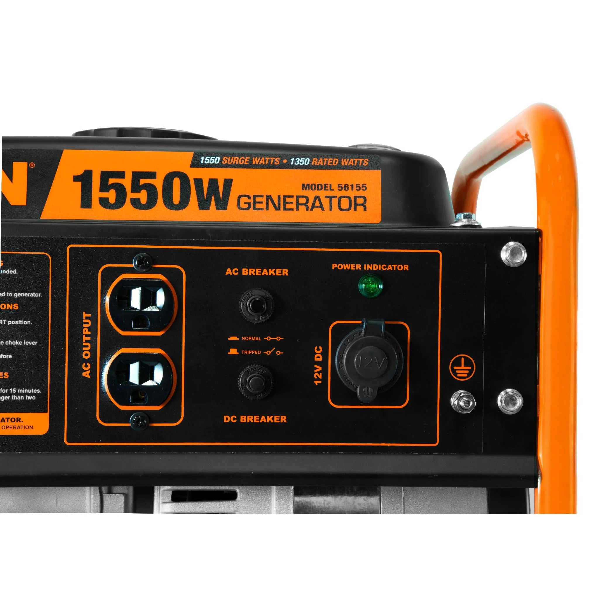 WEN 56155 4-Stroke 98cc 1550-Watt Portable Power Generator, CARB Compliant