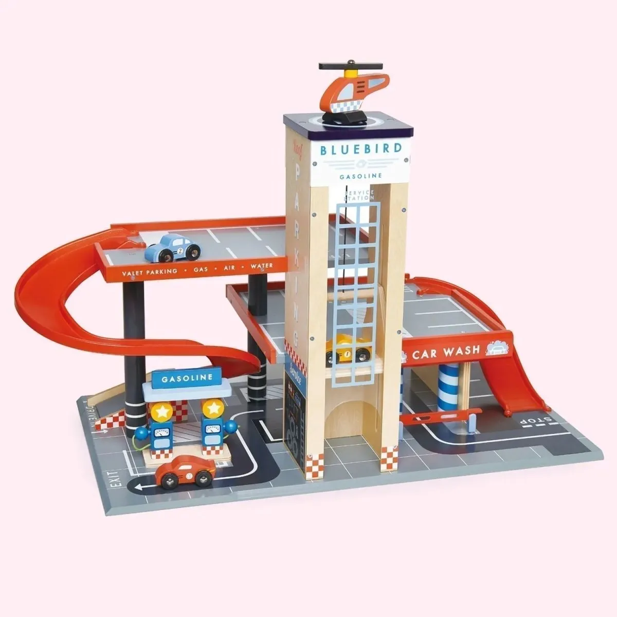 Wooden Blue Bird Service Station Garage